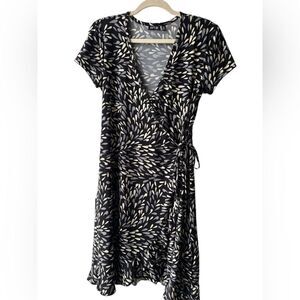 Apt 9 Medium Petite Wrap Dress Bottom Ruffle Y2K